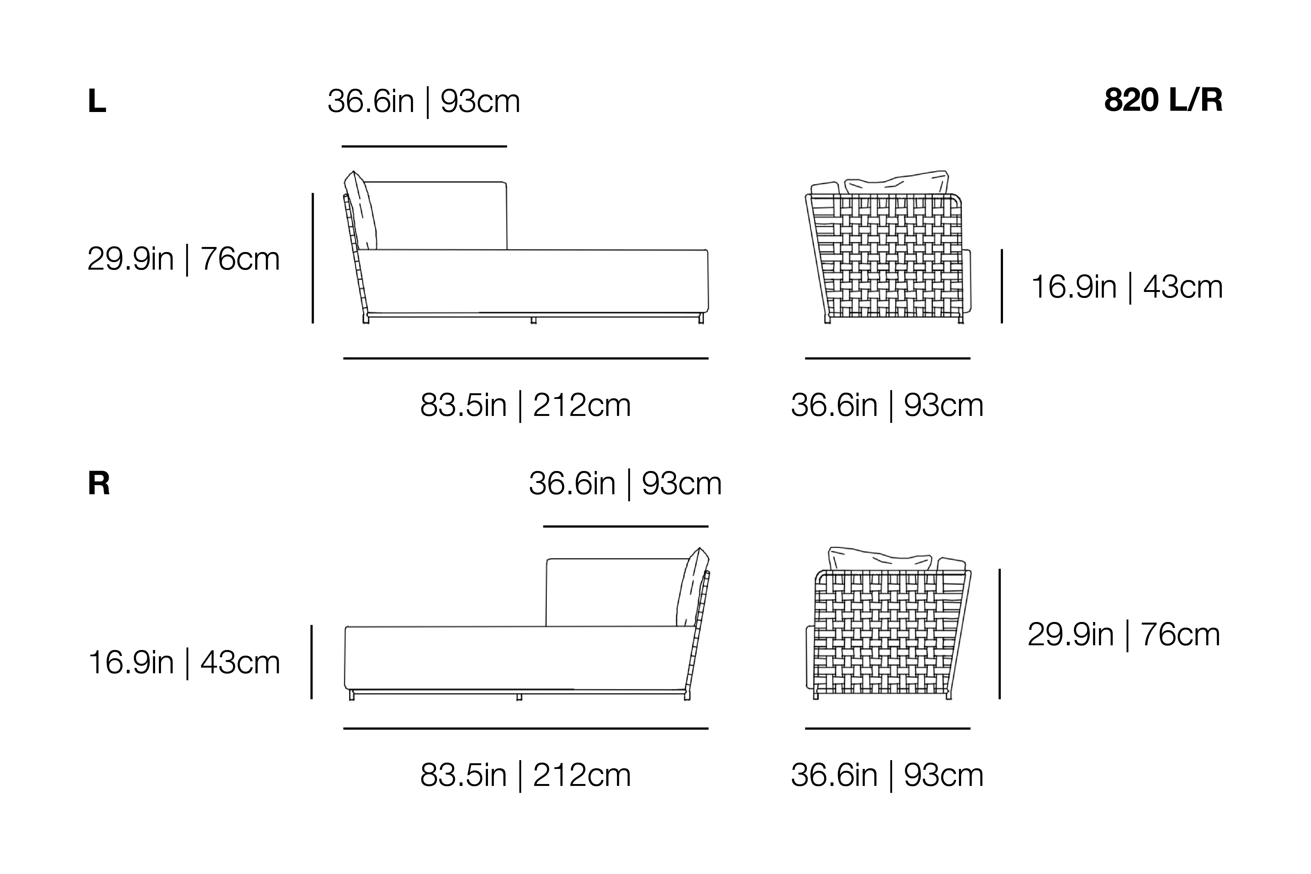 InOut 820 L-R Outdoor Daybed
