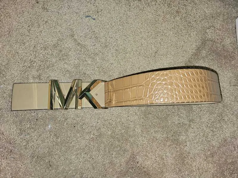Logo Crocodile-Embossed Leather Waist Belt