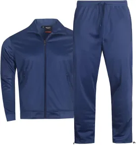 MEN'S CLASSIC OPEN BOTTOM SOLID ACTIVEWEAR JOGGING SPORTSWEAR TRACKSUIT S - 5X