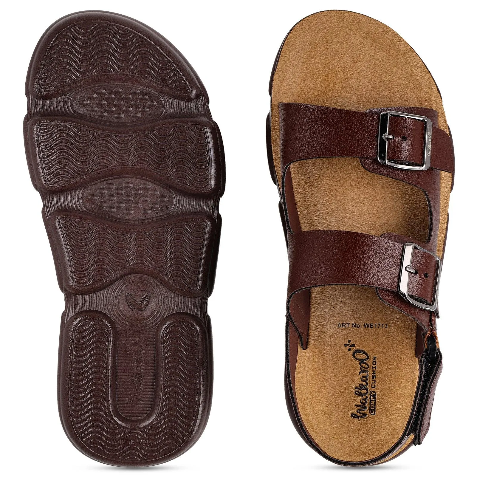 Mens Brown Daily Wear Sandals - WE1713