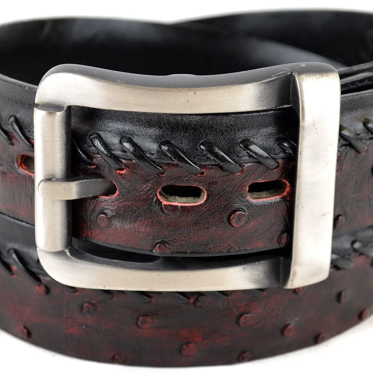 Men's Los altos Original  Ostrich Skin Casual Belt C230318