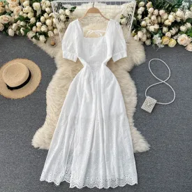 Midi Lace Dress, Boho Summer Dress For Women