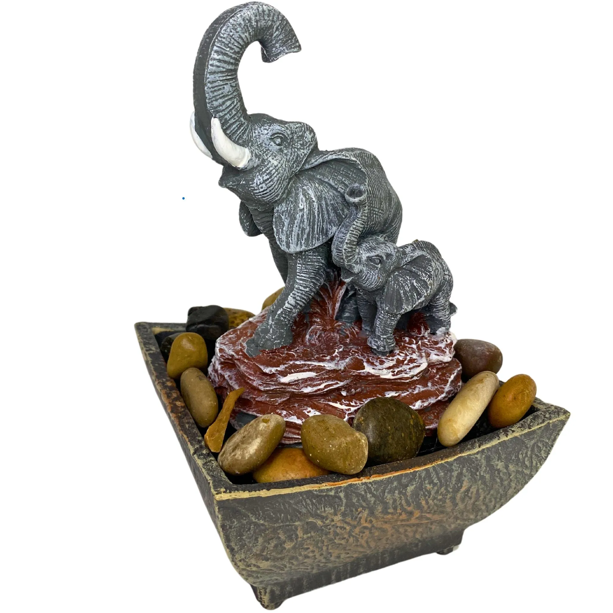 Modern Expressions Decorative Elephant Fountain - 20 Piece Set for Home and Garden Décor