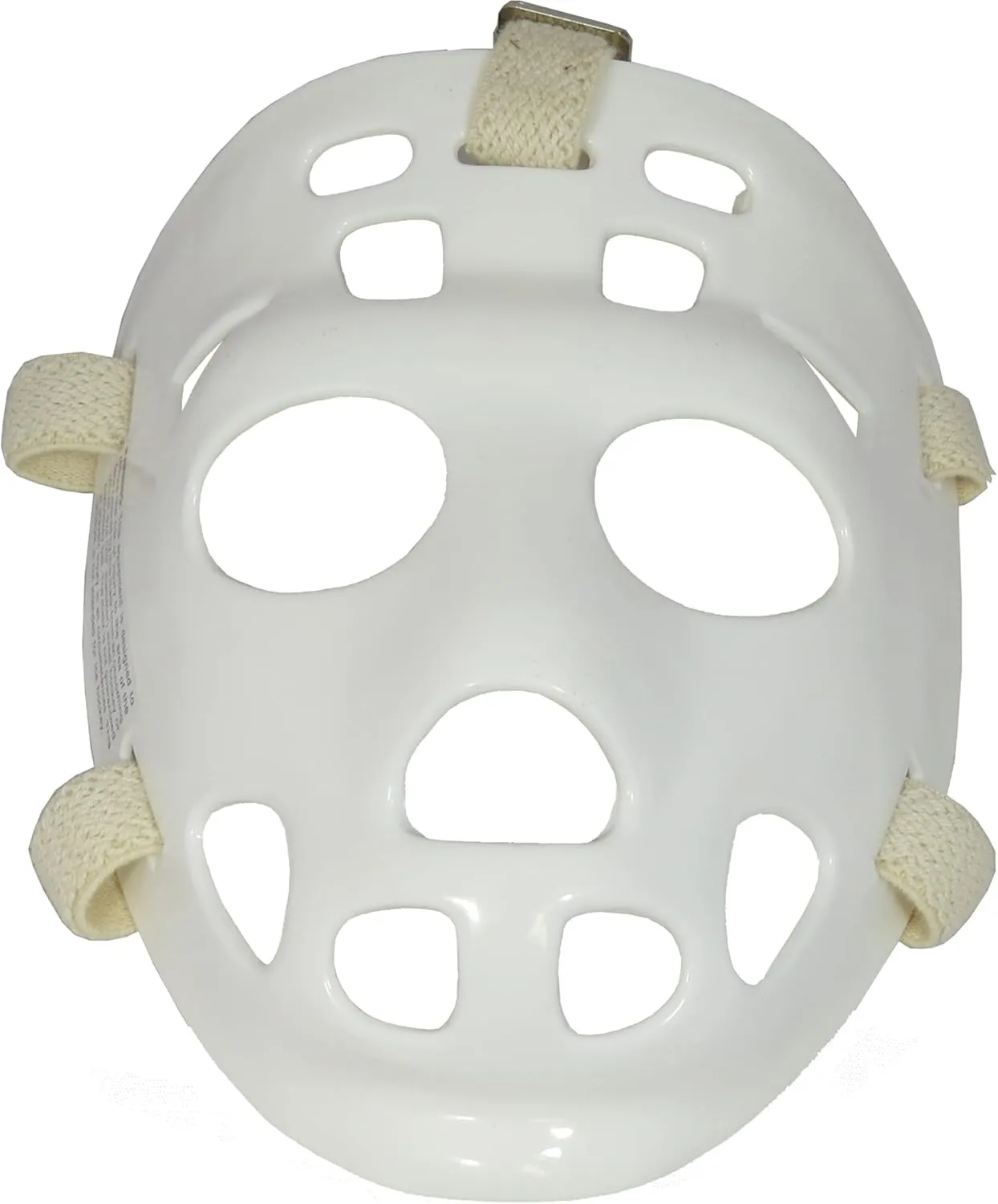MyLec Pro MK1 Youth Goalie Mask - Lightweight  Durable - High-Impact - Ventilation Holes   Adjustable Straps (White, Small) Great for Halloween Mask