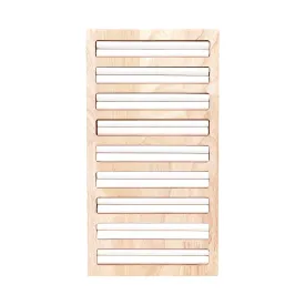 Natural Wood & Leather Slotted Ring Display / DSP0025