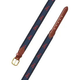 Navy Lobster Motif Children's Belt