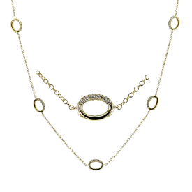 Necklace in 18k Gold with Diamonds