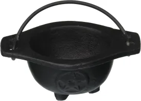 New Age Imports Inc. Small Pentagram Cast Iron Cauldron, 3 inches Diameter