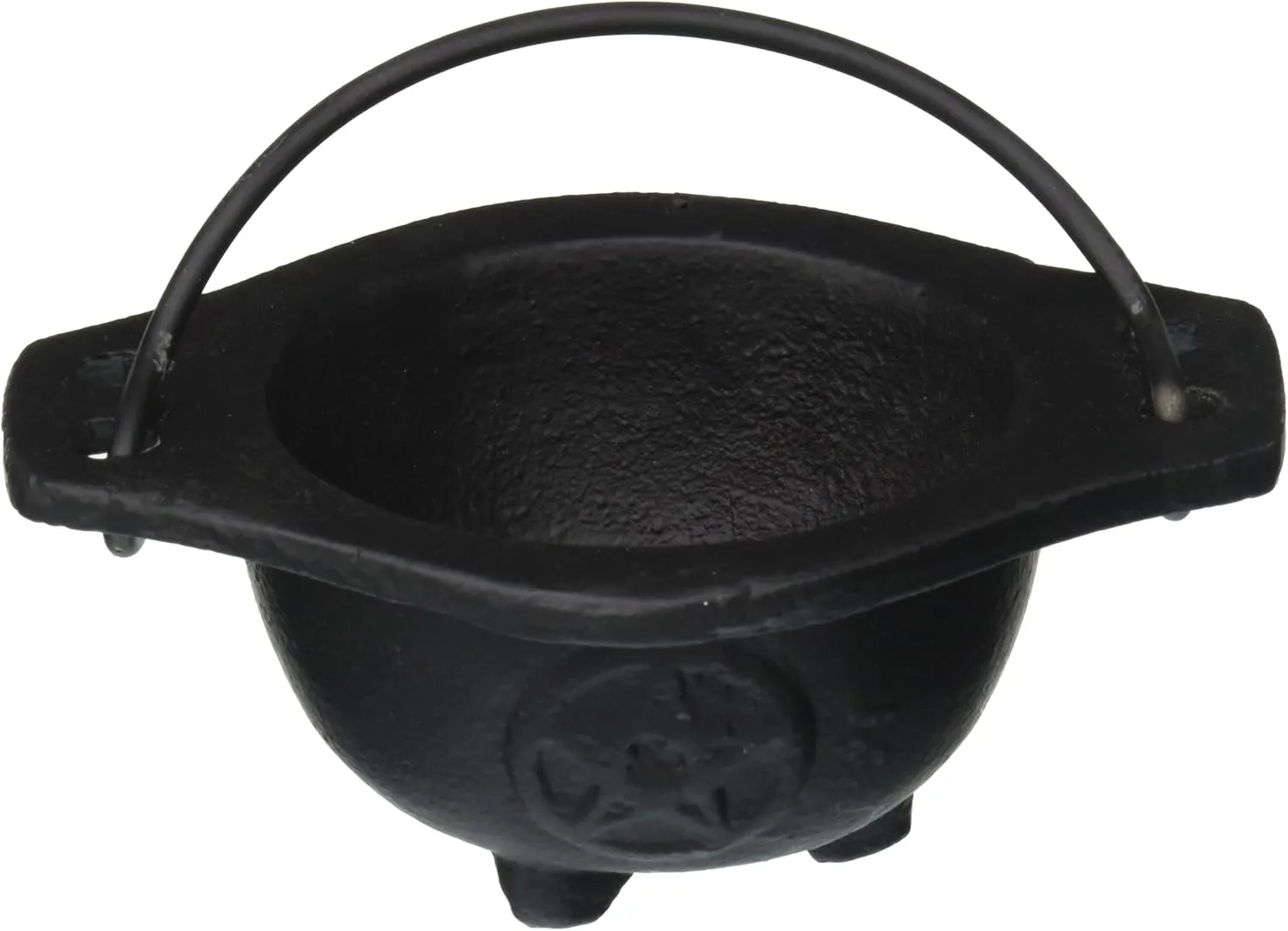 New Age Imports Inc. Small Pentagram Cast Iron Cauldron, 3 inches Diameter