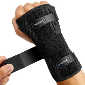 ONLYCARE FSA HSA Carpal Tunnel Wrist Brace Fit Right Hand, Adjustable Wrist Wraps Night Support, Metal Splint Stabilizer Relief Pain for Women Men, Hand Brace for Sprain, Arthritis, Tendonitis, L
