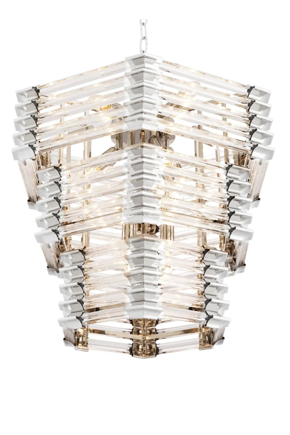 (Open Box) Layered Hexagonal Glass Chandelier | Eichholtz Wren