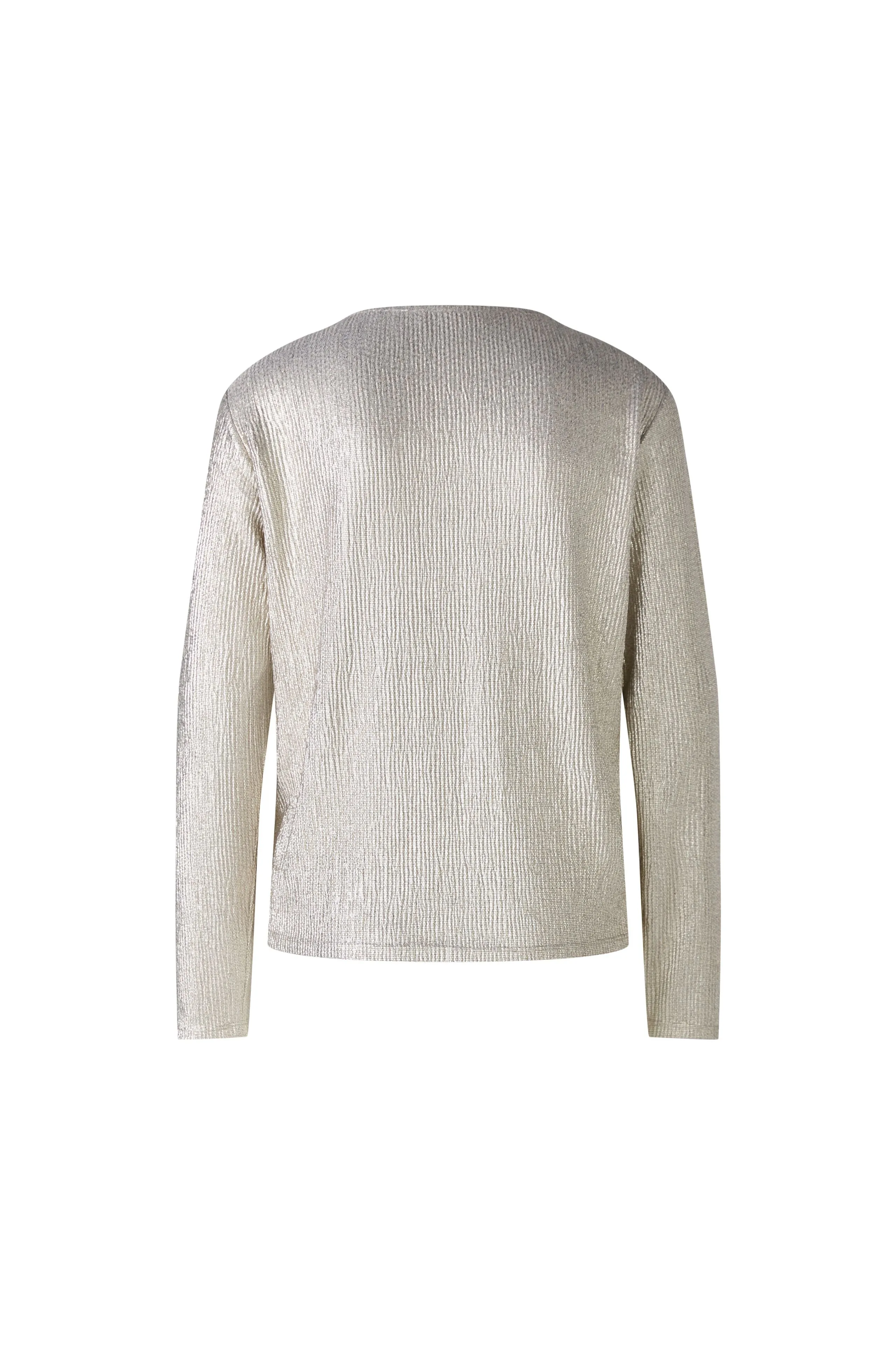 Oui Long Sleeve Top In Gold Lustre