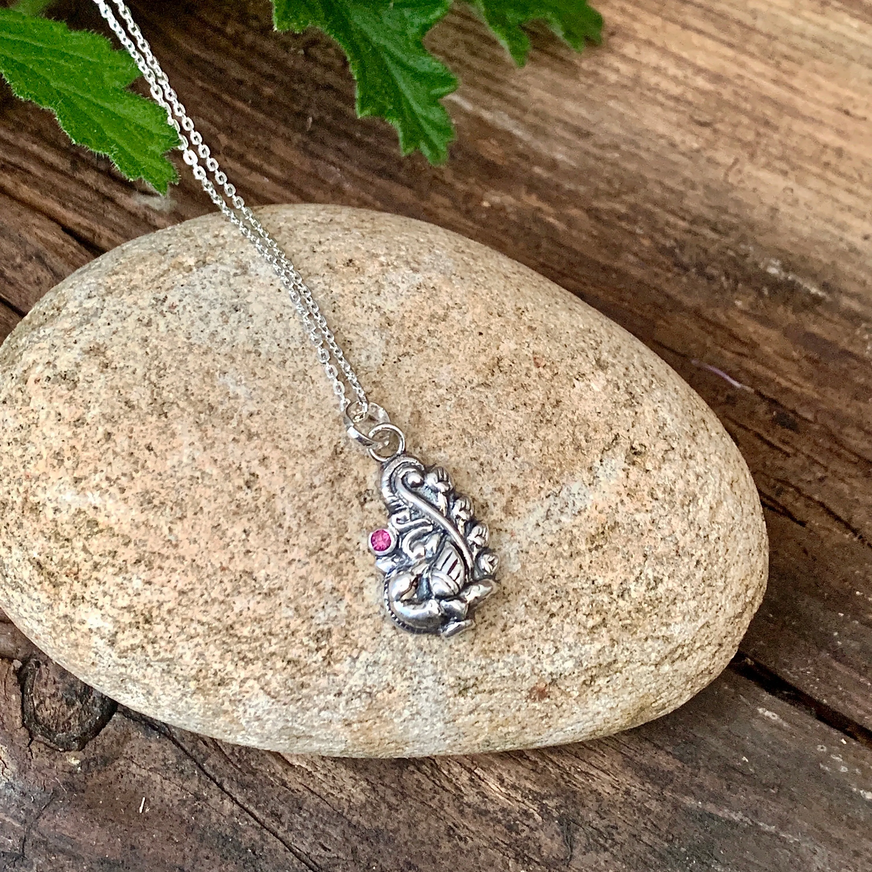 Peacock pendant with Ruby