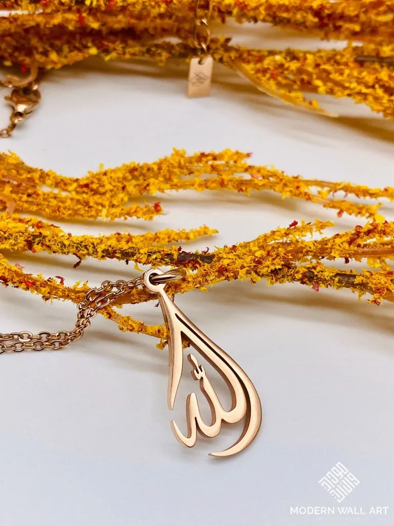 Premium Tear Drop Allah Pendant Necklace |Kids