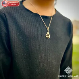 Premium Tear Drop Allah Pendant Necklace |Kids