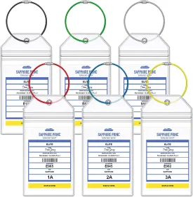 Princess Cruise Luggage Tag Holders, Zip Seal Clear Cruise Luggage Tags Holder with Steel Loops Fit for All Princess Cruise Line Ship & Itineraries Tags in 2024 & 2025 (6 Pcs with 6 Colors Ring)