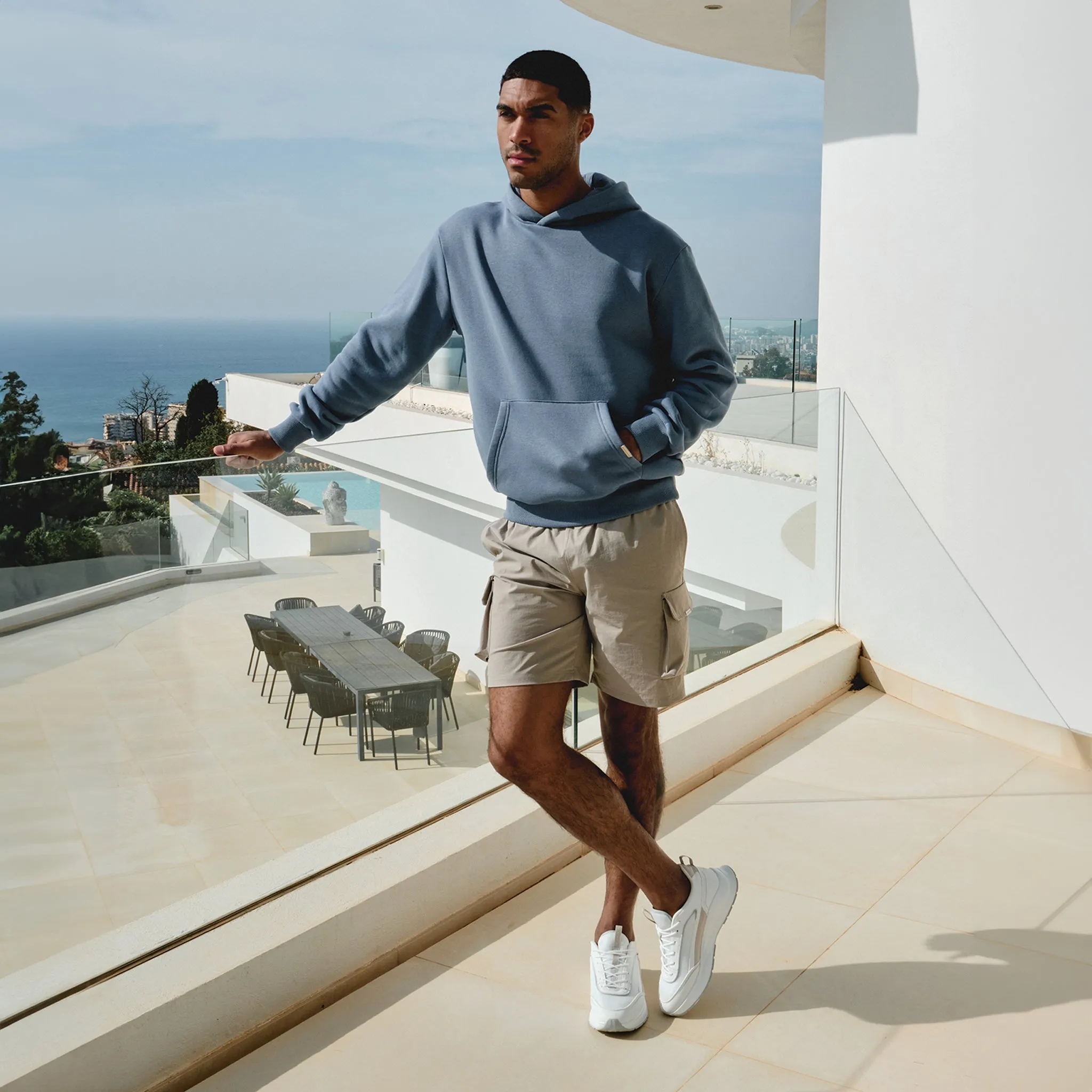 Relaxed Fit Hoody | Dusty Steel Blue