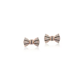 Ribbon Cubic Zirconia Earrings