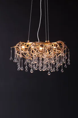 Rose Gold Droplet Chandelier