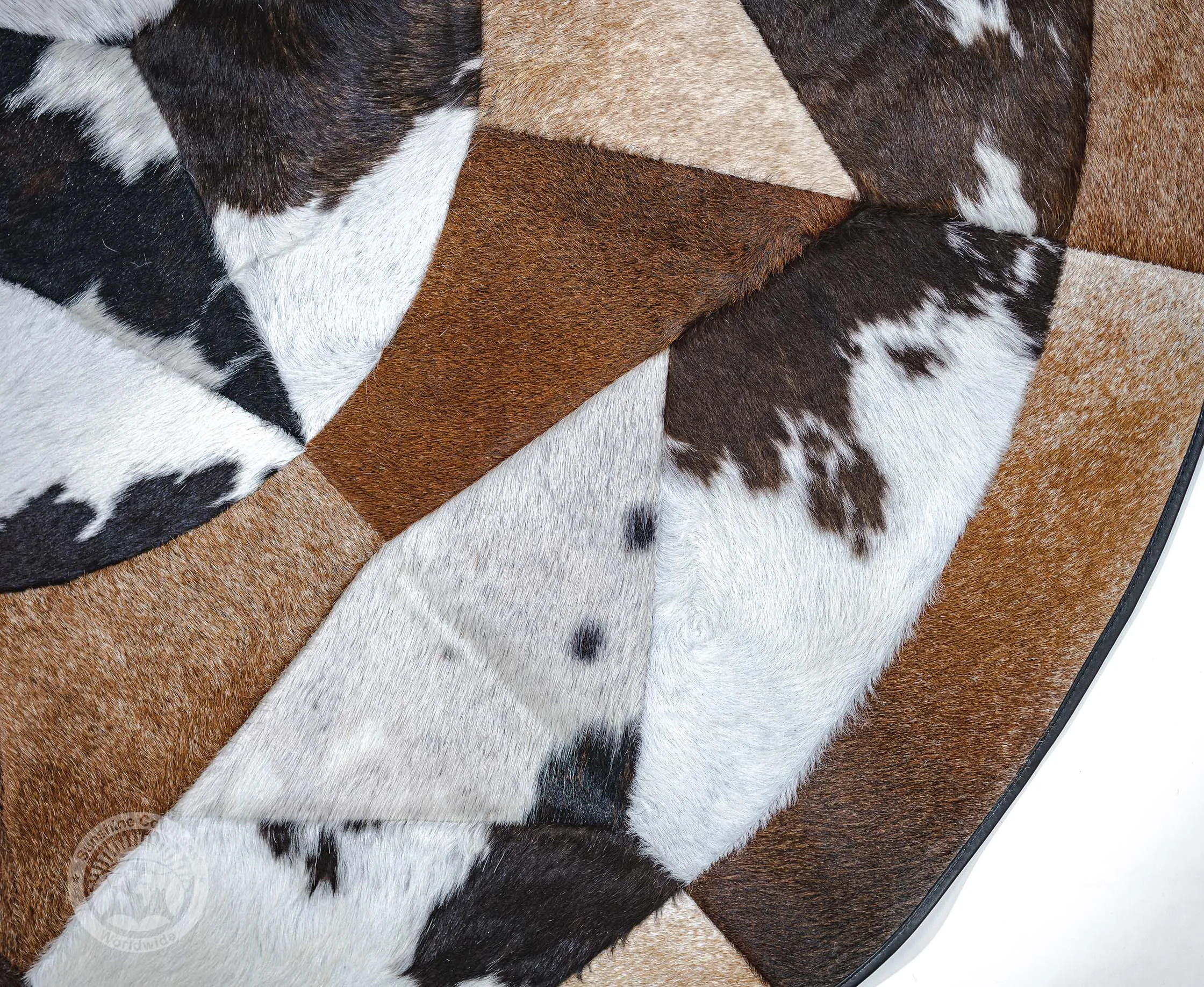Round Cowhide Rug 60" - Multistar