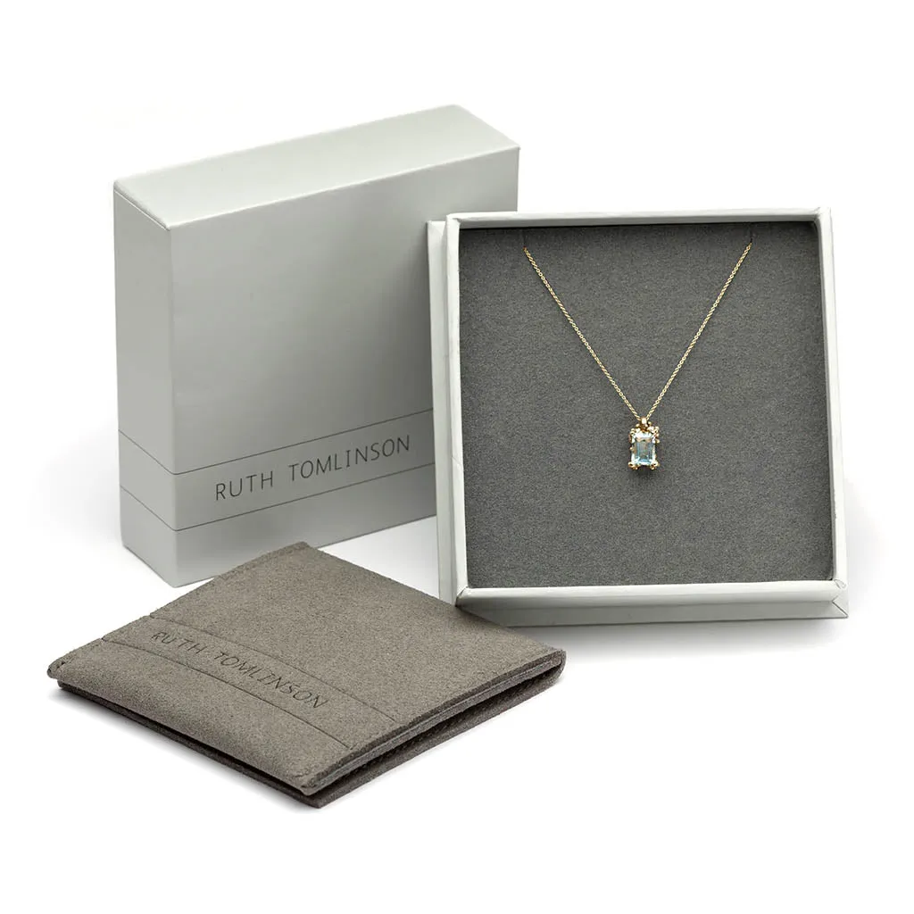 Ruby Encrusted Bar Necklace
