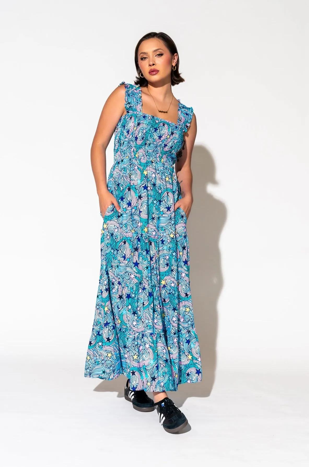 Rulebreaker Smocked Dress in Wonder Girl