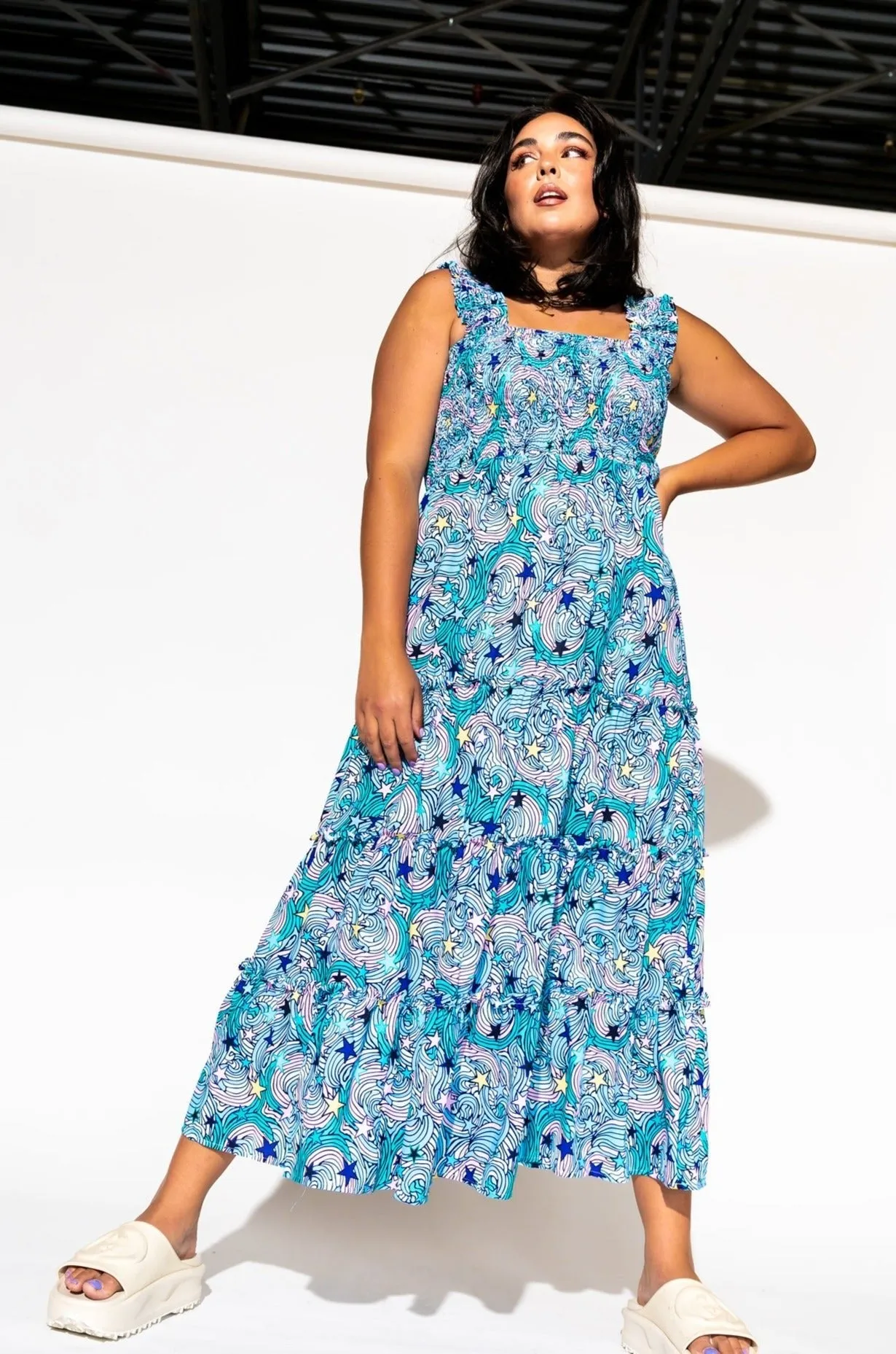 Rulebreaker Smocked Dress in Wonder Girl