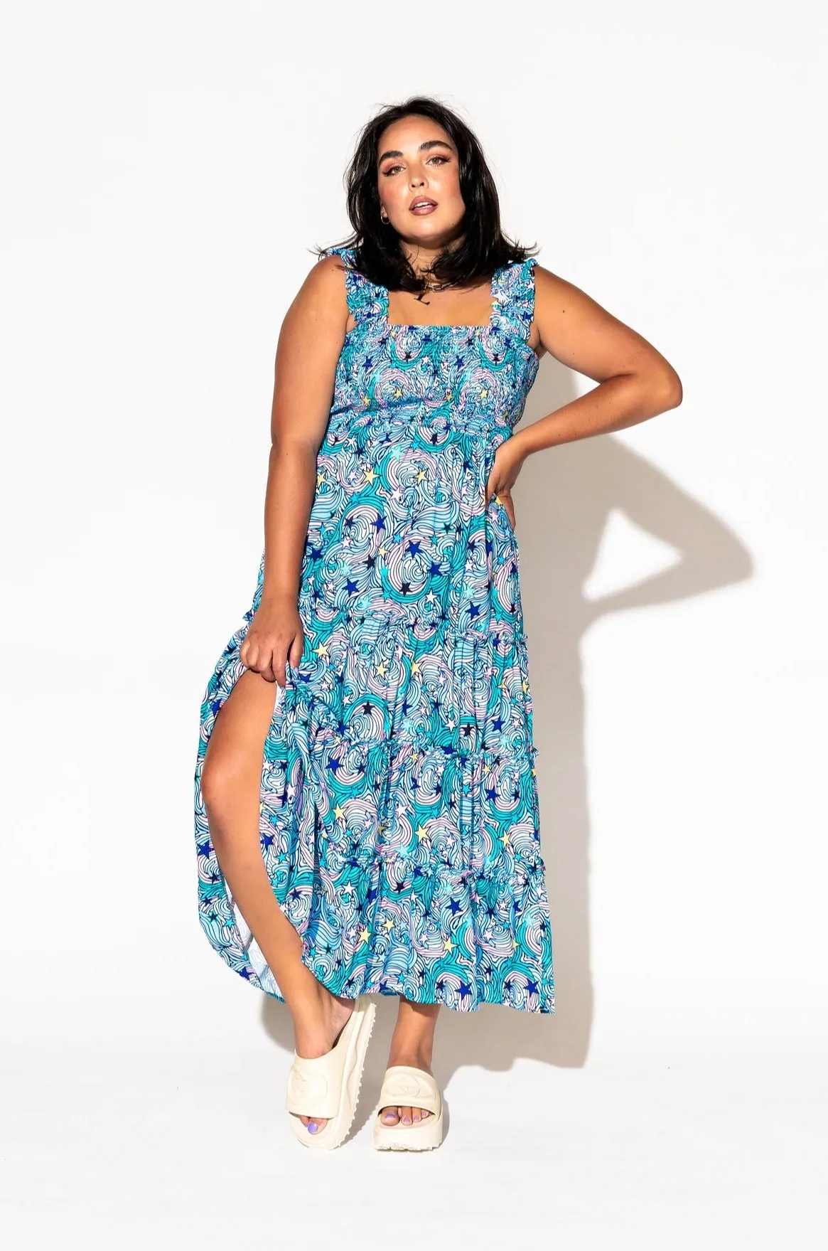 Rulebreaker Smocked Dress in Wonder Girl