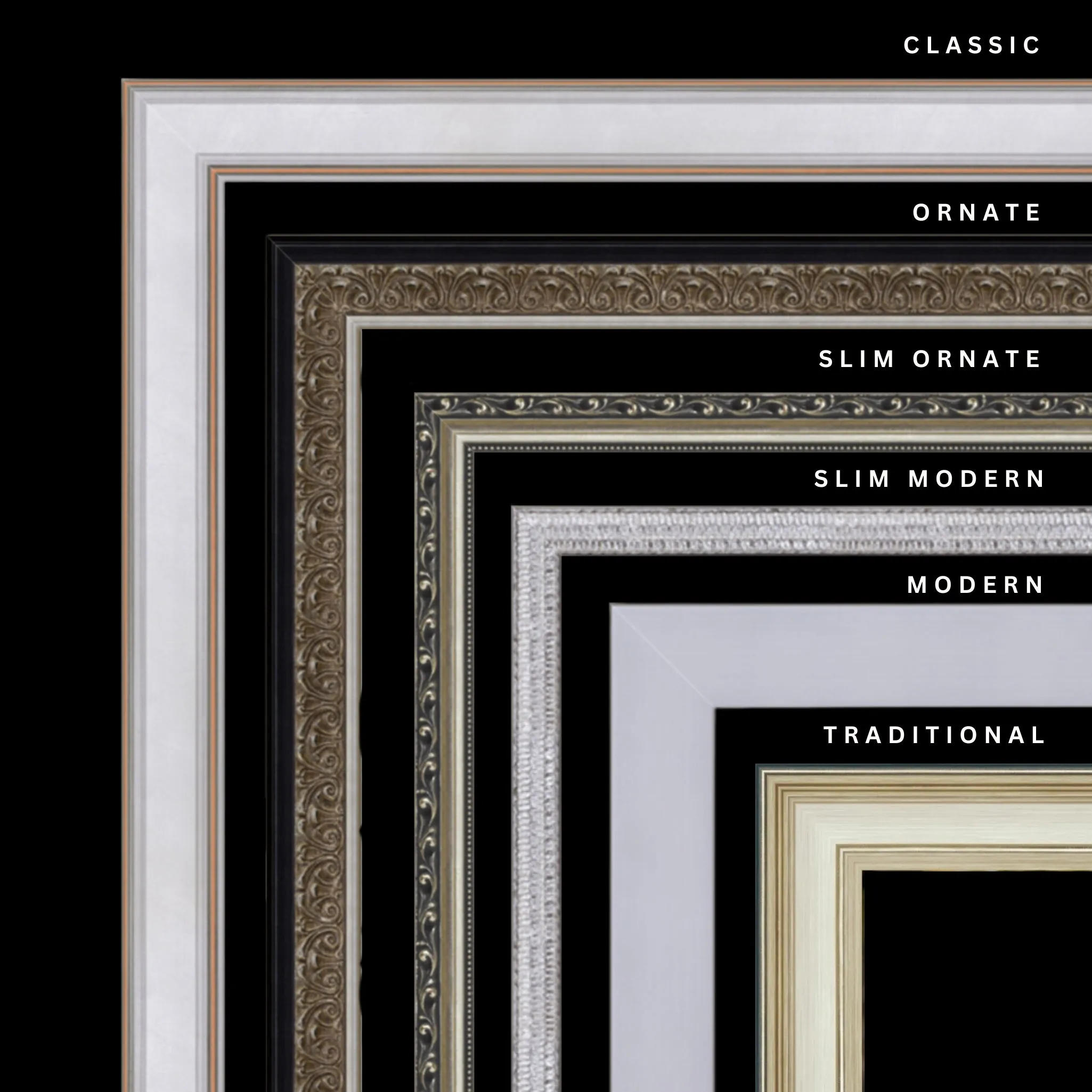 Silver 18x46 Picture Frame Ornate Traditional Classic Antique