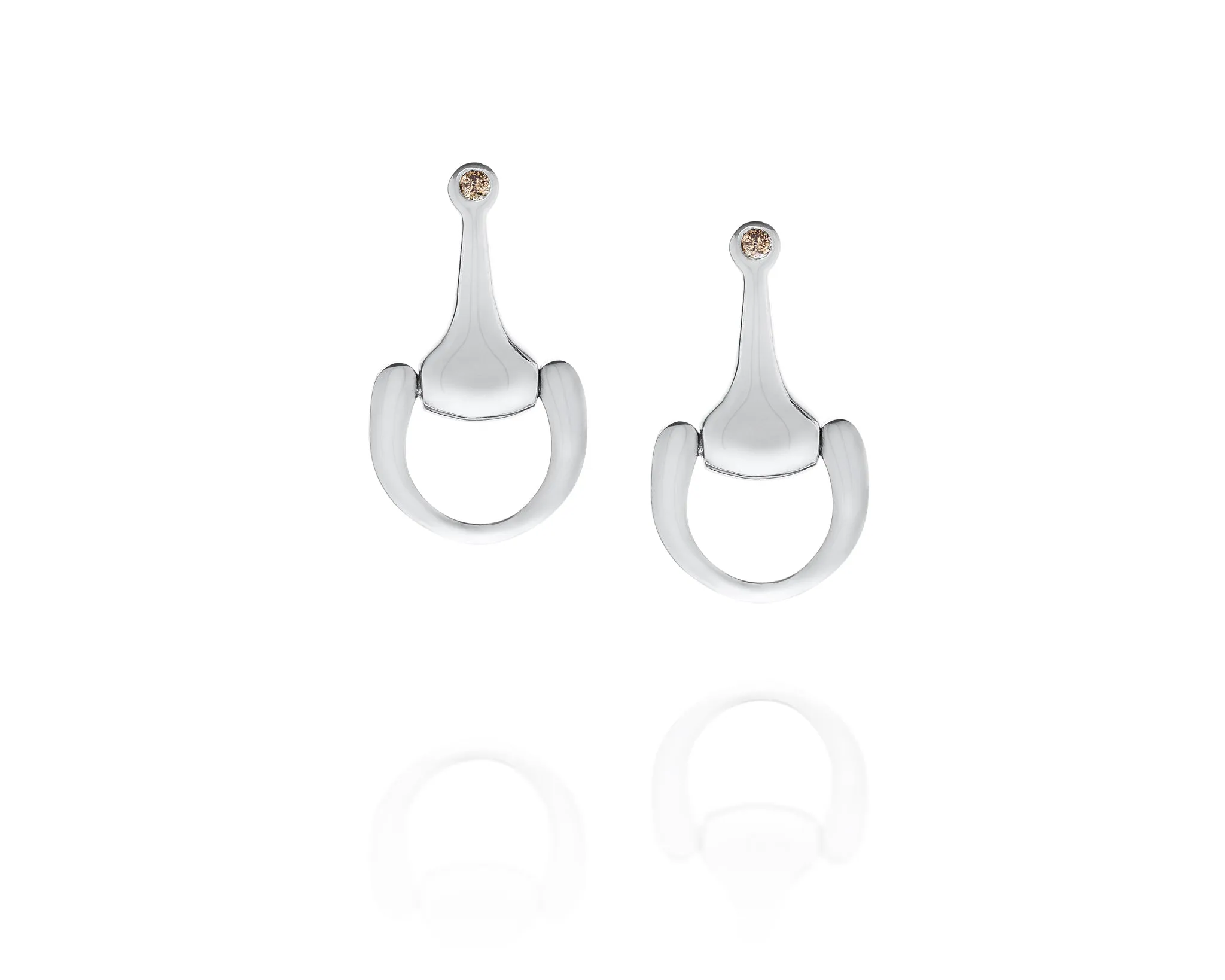 Sterling Silver Small Equestrian Bit Earrings
