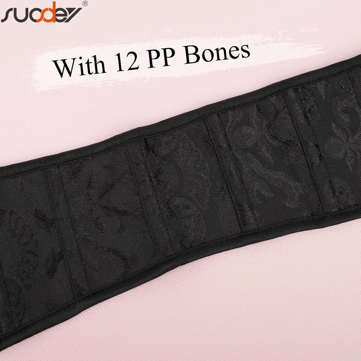 SUOSDEY Kids Jacquard Corset Belt with Soft Bones Girls Teens Pirate Halloween Renaissance Lace-up Black Waist Corset Belt