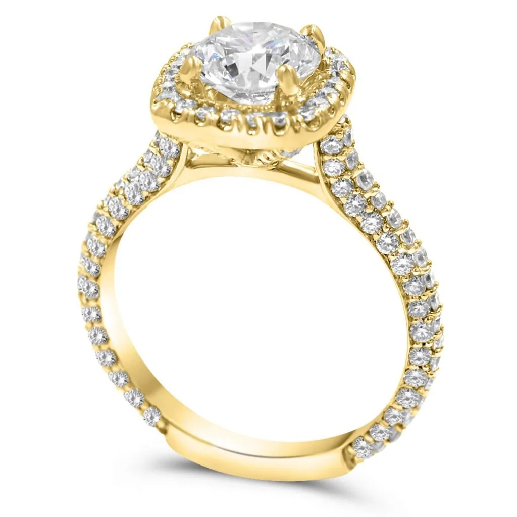TARA | Round Cushion Halo Engagement Ring