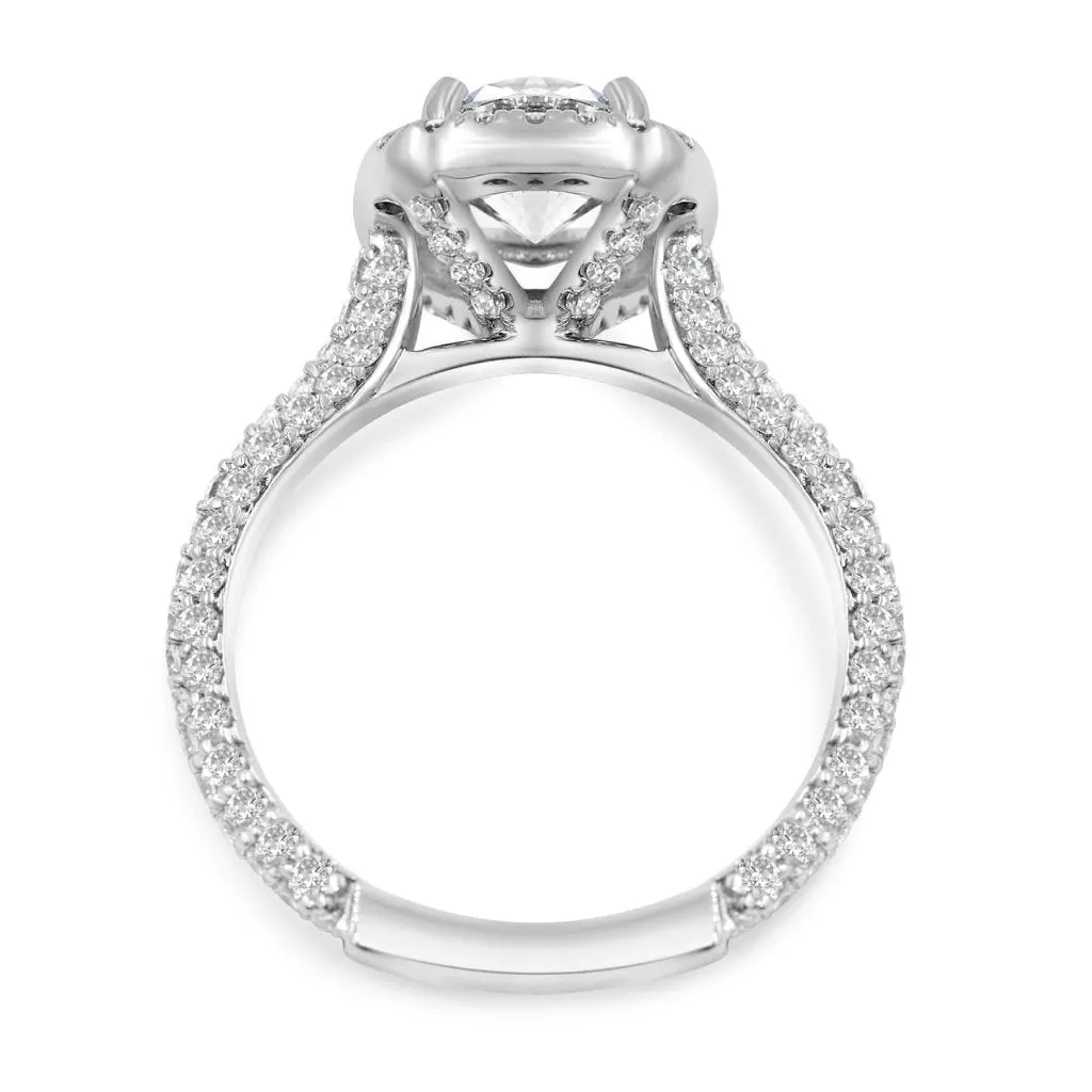 TARA | Round Cushion Halo Engagement Ring