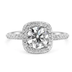 TARA | Round Cushion Halo Engagement Ring