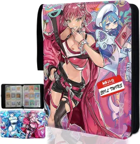 Trading Card Binder Fits 900 Cards Card Collector Album Holder,with 50 Removable Sleeves Toys Gifts for Boys Girls