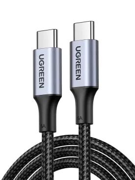 UGREEN 3M USB C to USB C Cable 100W Fast Charge USB C 2.0 5A PD Nylon Braided Compatible for MacBook Pro 2021 iPad Pro Samsung Galaxy S21 S20 Note 20 Dell XPS Pixel (90120)
