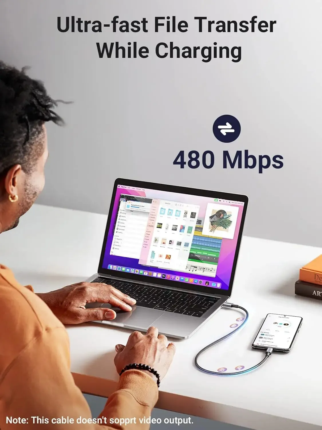 UGREEN 3M USB C to USB C Cable 100W Fast Charge USB C 2.0 5A PD Nylon Braided Compatible for MacBook Pro 2021 iPad Pro Samsung Galaxy S21 S20 Note 20 Dell XPS Pixel (90120)