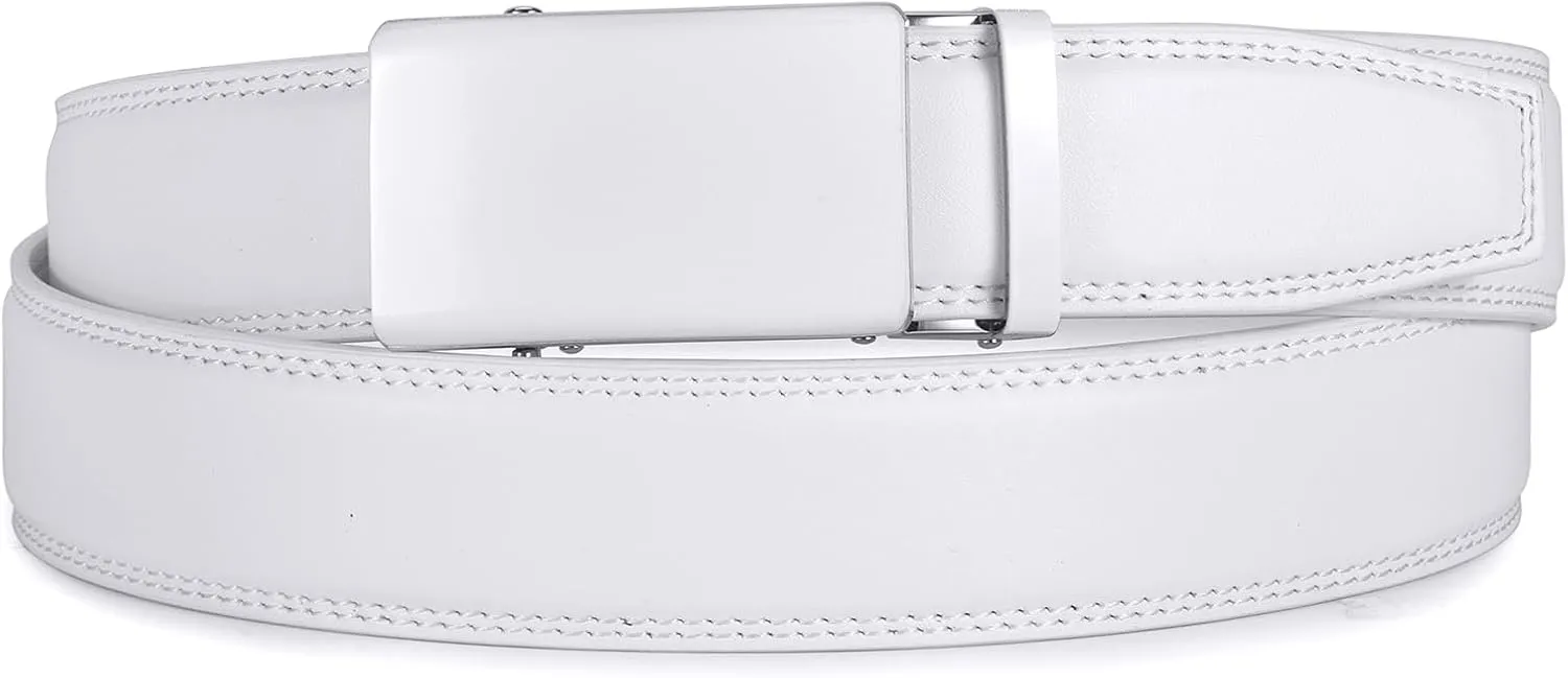 VATAN Men's Belt Leather Ratchet Belt for Men Dress Casual Every Day with Adjustable Buckle, Trim to Fit
