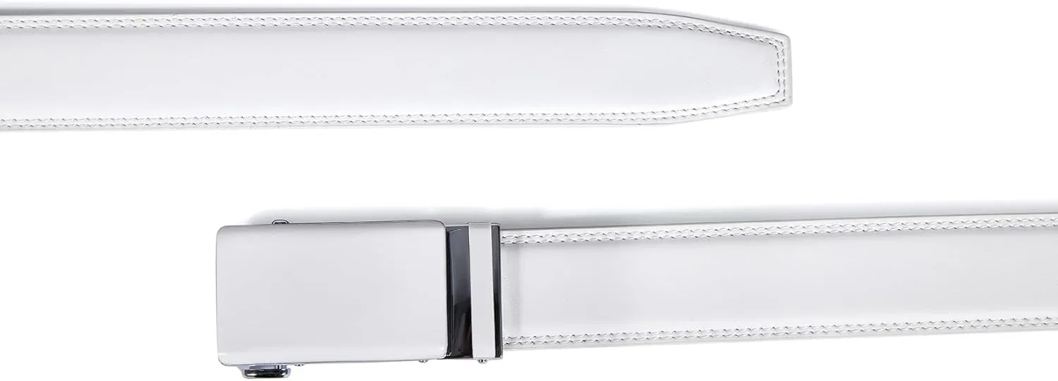 VATAN Men's Belt Leather Ratchet Belt for Men Dress Casual Every Day with Adjustable Buckle, Trim to Fit