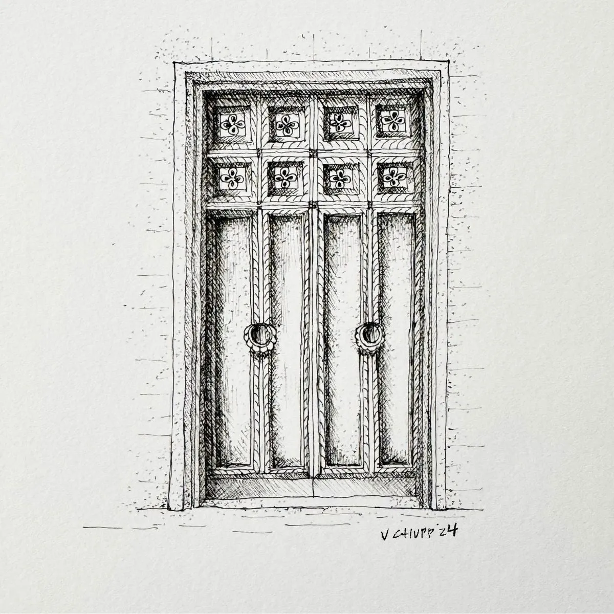Venice Door 3 - Original Illustration