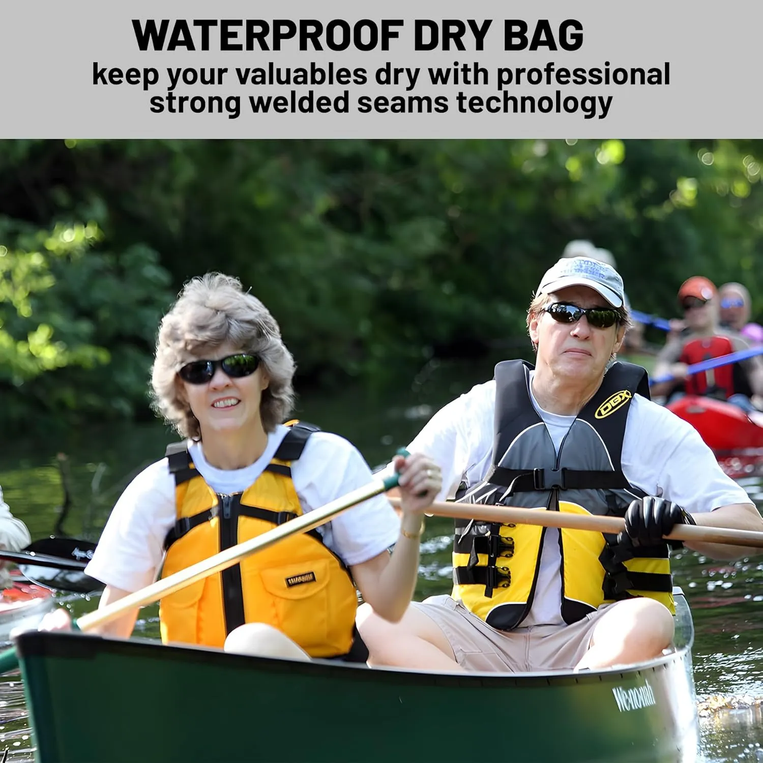 Waterproof Dry Bag,Roll Top Christmas Poinsettia Flower Pine Cones Waterproof Backpack 5L/10L/20L Floating and Lightweight Bags for Kayaking, Boating, Fishing, Swimming and Camping