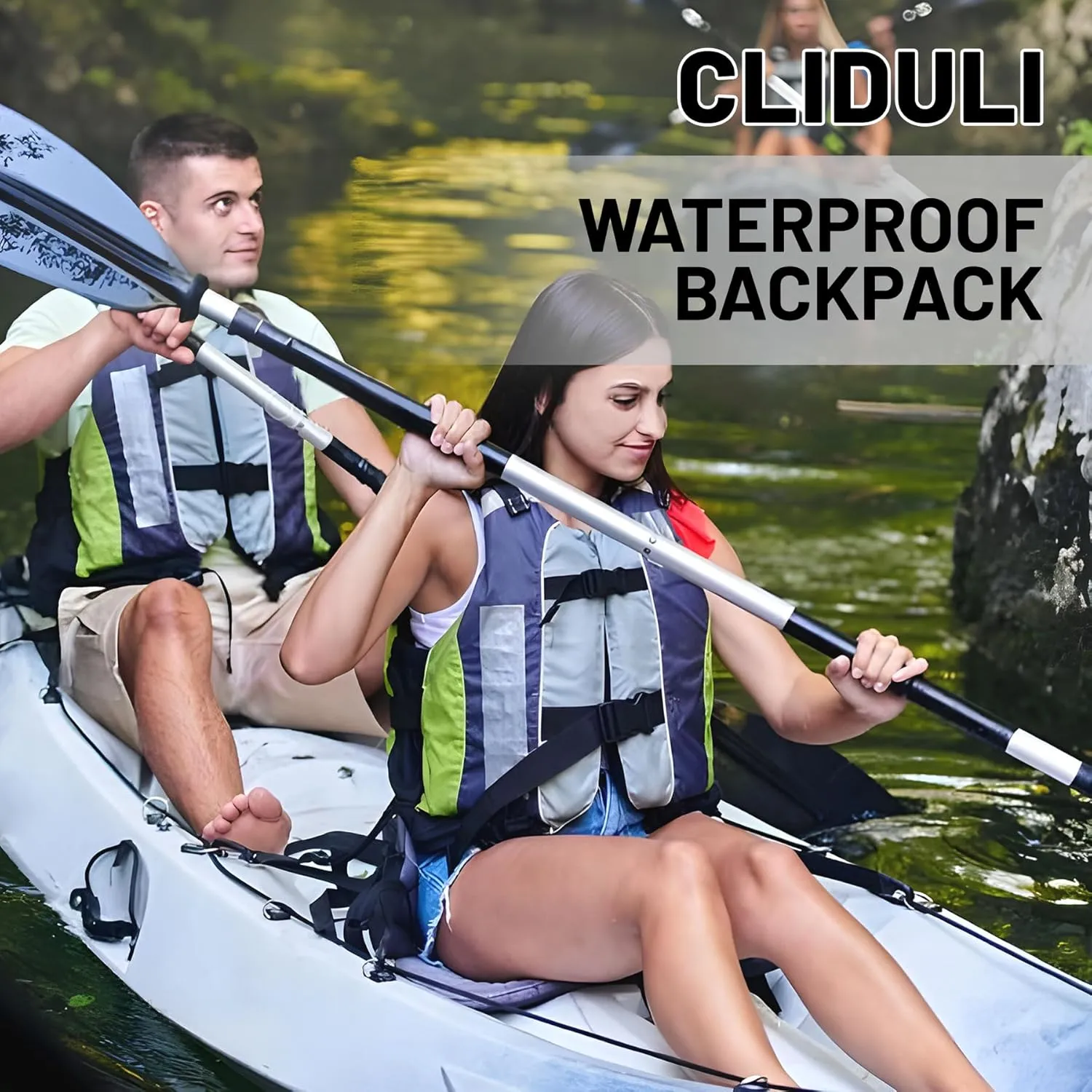 Waterproof Dry Bag,Roll Top Christmas Poinsettia Flower Pine Cones Waterproof Backpack 5L/10L/20L Floating and Lightweight Bags for Kayaking, Boating, Fishing, Swimming and Camping