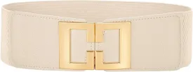Wide Elastic Belts for Women Dresses Fashion Stretchy Waist Belt with Gold Buckle