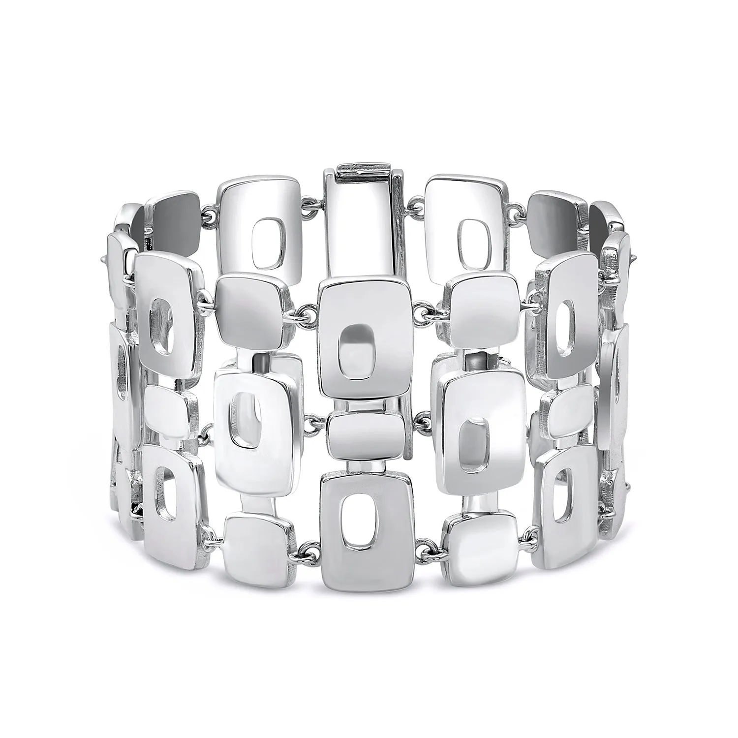 Wide Triple Link PS Bracelet