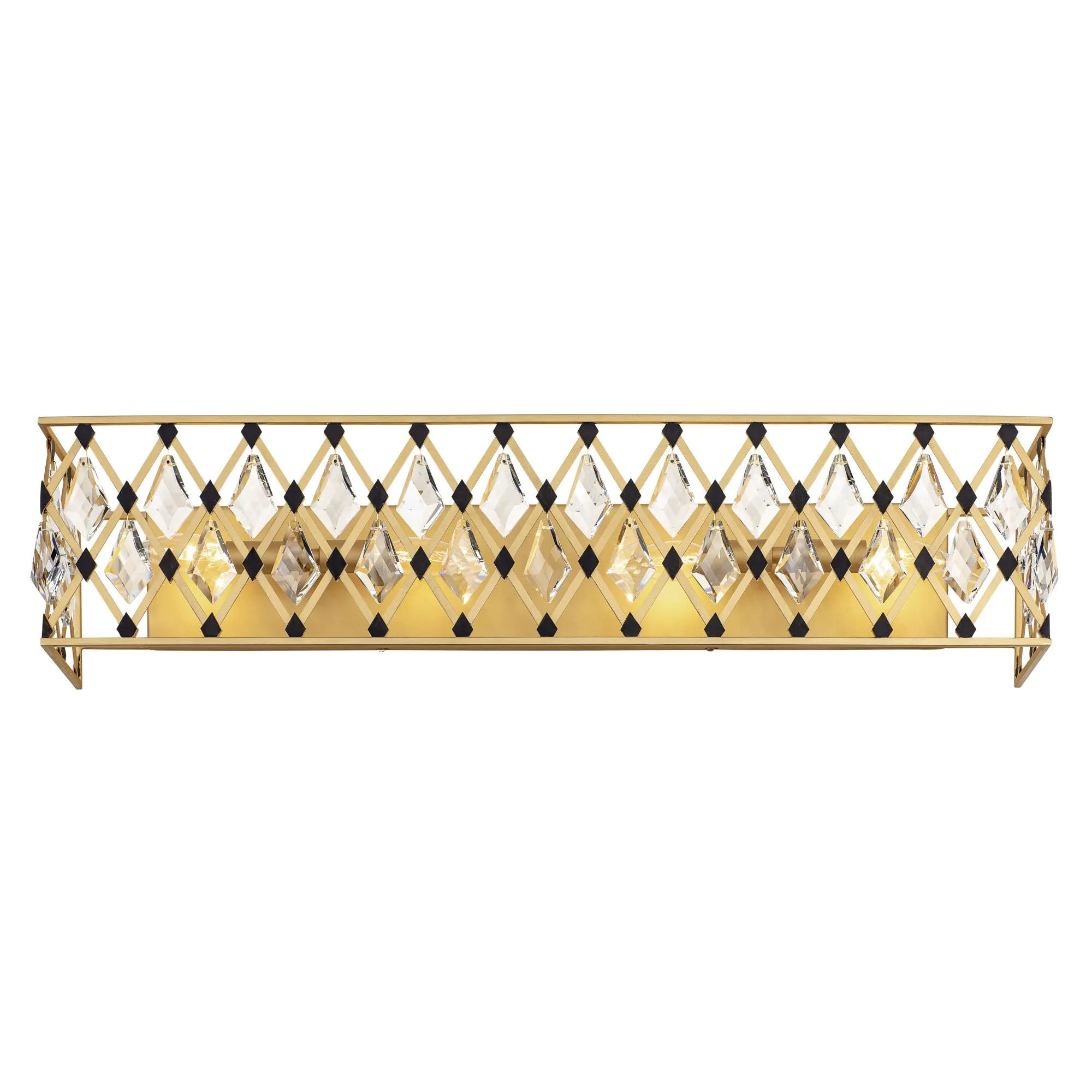 Windsor 345B04FGMB 4-Light Vanity Light - French Gold/Matte Black